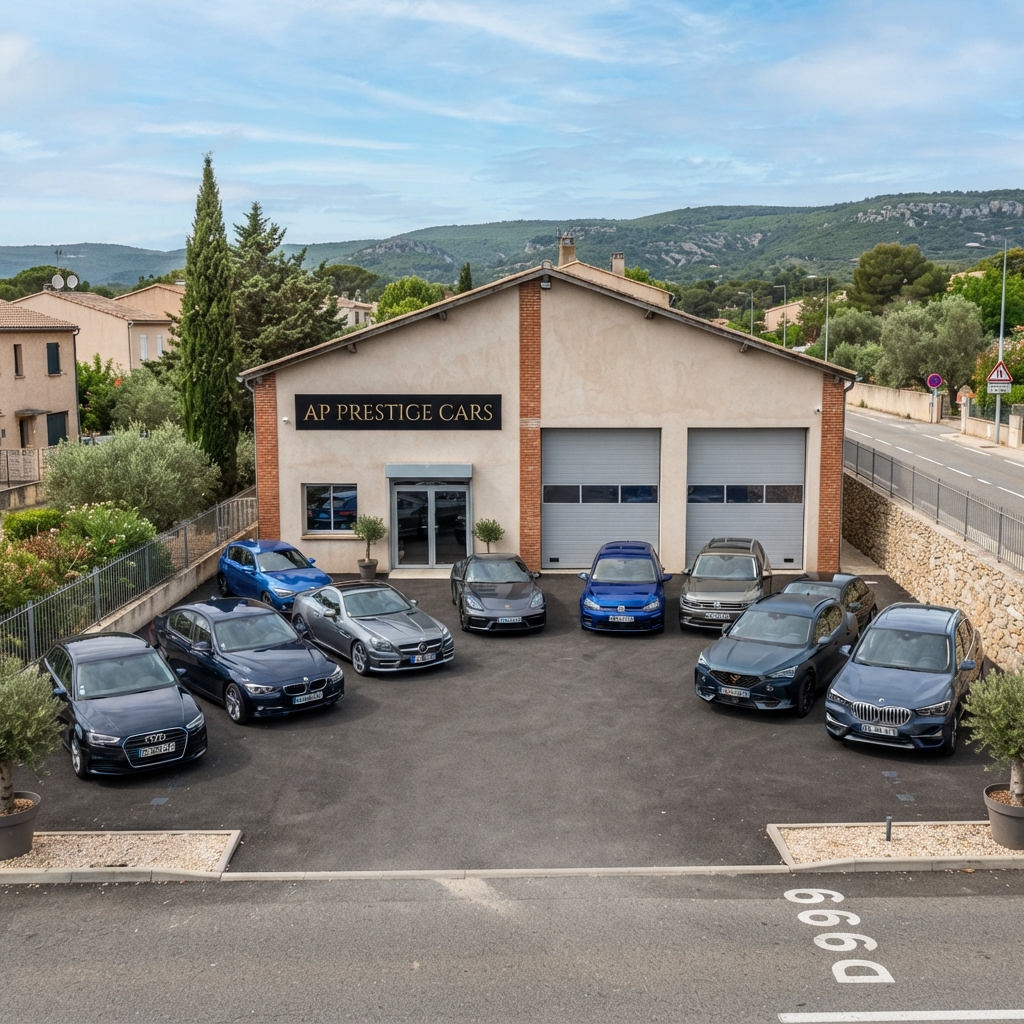 Façade du garage AP PRESTIGE CARS